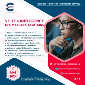 Veille & intelligence des marches africains, le 11 mai 2024 en ligne et en présentiel