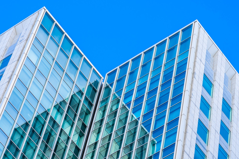 Architecture moderne d'un immeuble de bureaux, siÃƒÆ’Ã‚Â¨ge du CAVIE