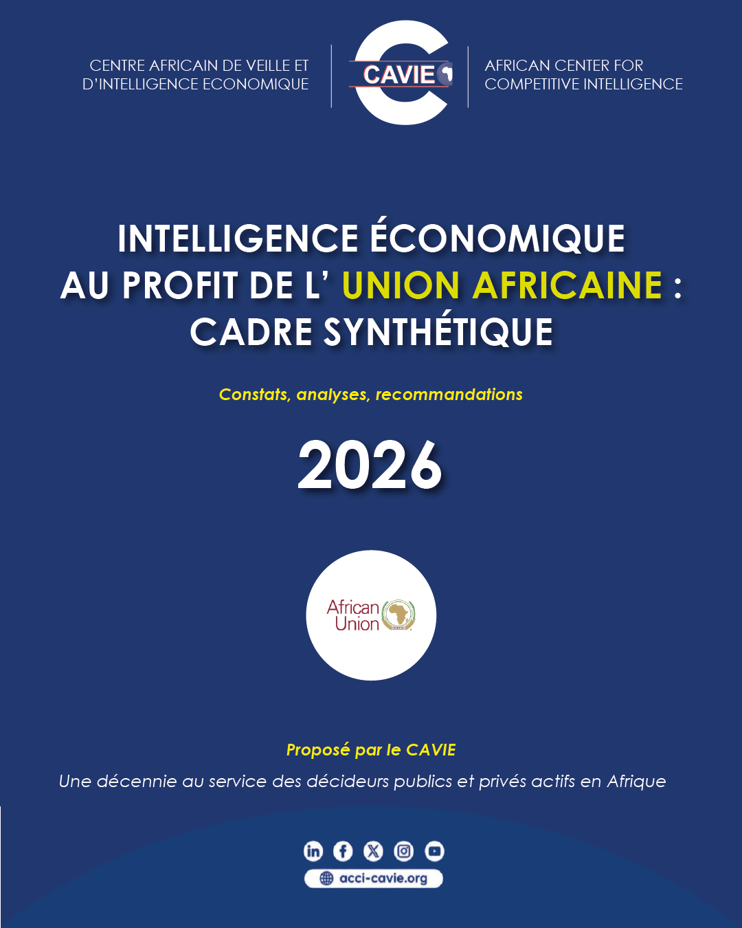 Cadre synthétique de l’intelligence économique Union africaine - CAVIE 2026
